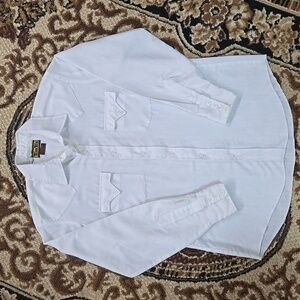 Tem Tex Vintage White Western Button Up Shirt Retro Rodeo 70s 80s 1970 1980